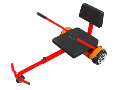 Hoverboard And Cart 3D model