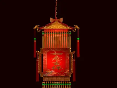 Chinese Palace Lantern 3D model 18