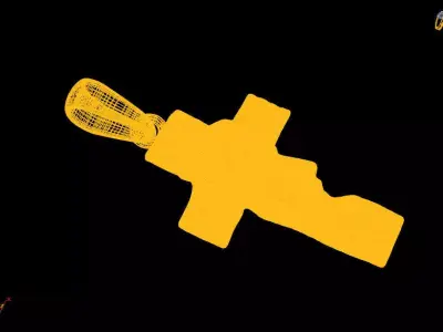 jesus cross pendant charms - one inch pendant 3D print model