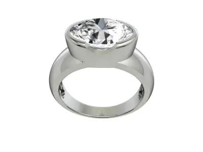 Engagement Ring  STL File Format ready For 3D Printing - CC74 3D print model