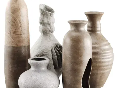 Vase decor Low-poly 3D model 20
