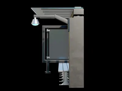 Game Ready Bus Stop 12 Low-poly 3D model