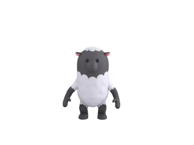 Rigged Sheep Character 3D model