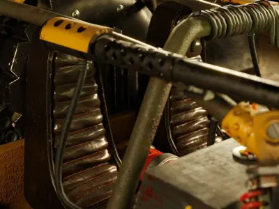 Dune Buggy Rigged Low-poly 3D model