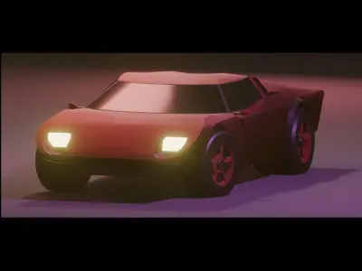 LOW POLY SPORTS CAR Low-poly 3D model by athanasioskaropoulos