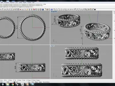  Rings ready for 3d print 3D print model