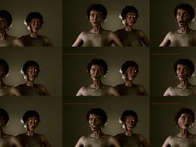  The Creepy mother game character for Horror games Low-poly 3D model