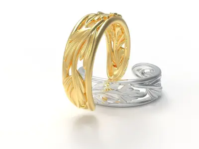 leaf ring 3D model