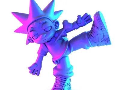 Lil Uzi Vert Heartbrake Air Jordan 1 Cartoon toy 3D print model