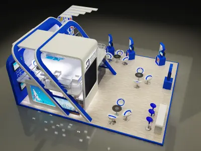 Booth Exhibition Stand a305 3D model