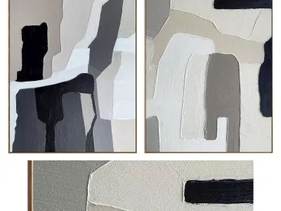 Plaster Two Photo Frame 535 Low-poly 3D model