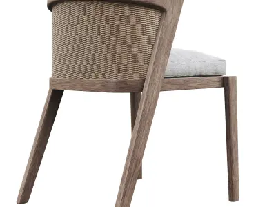 Malta Teak Side Chair 3d model Low-poly 3D model