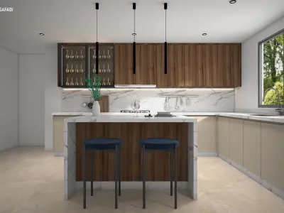 Kitchen Modern Advanced Modeling scene 3D model 3D model 3D model