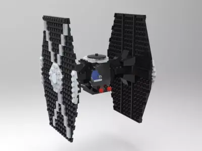 Lego TIE Fighter Free 3D model