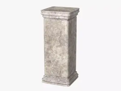 Roman Statue Pedestal 3D model