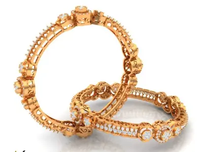 Diamond BANGLE Design 3D print model