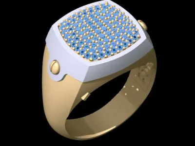 Luxury Men Ring 3D print model purchase