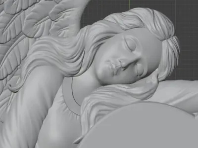 Angel with heart for cnc 3D print model