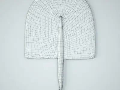 African Handwoven Fan 30 3D model