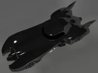 Batmobile batman Low-poly 3D model
