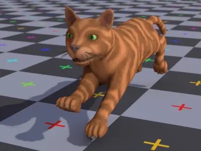 Stylized Cat Low-poly 3D model