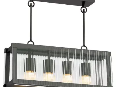 hagar pendant light with three glass shades 3D model