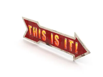 Vintage neon sign 3D model