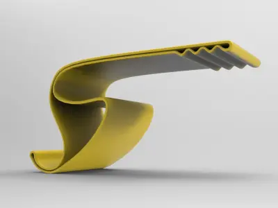 Table Hook Low-poly 3D model