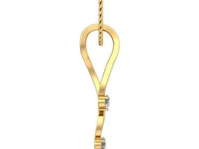 Solitaire Women Pendant 3dm STL OBJ FBX Renders Details 3D print model 77