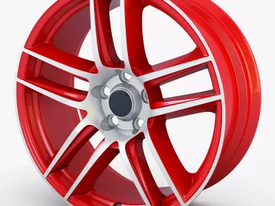 Boss 302 19 Laguna Seca wheel red 3D model
