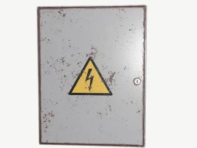 Satellite Lantern Balcony Electricity box Air Conditioner Low-poly 3D model