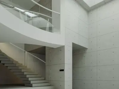 white interior 3D model