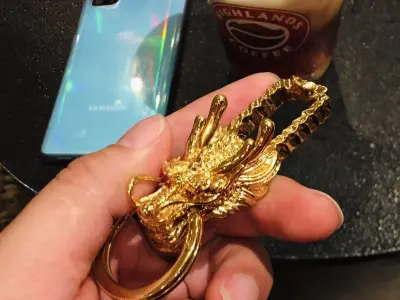 Asian Dragon Car Key  01 3D print model