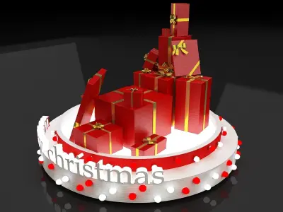 Christmas Gift Event Stand a340  3D model