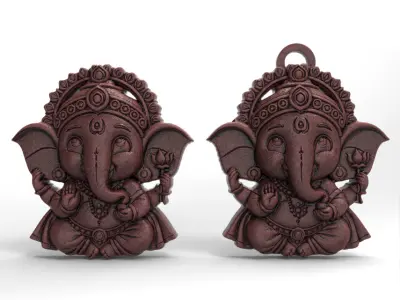ganesha smile pentant cnc model 3D print model