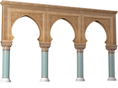 Arch in oriental style  Arched Doorway Oriental Portal Arcade  3D model