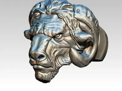 Ram Bison Goat Cow Bull  3D print model