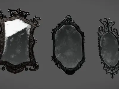 Evil Mirrors Low-poly 3D model
