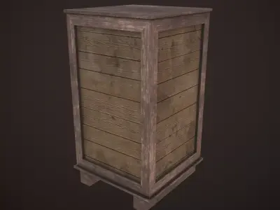 Shipping Crate Low-poly 3D model
