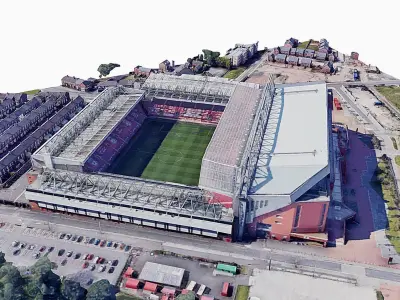 Anfield Stadium - Liverpool Low-poly 3D model