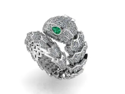 Bvlgari Snake Serpent Ring  3D print model