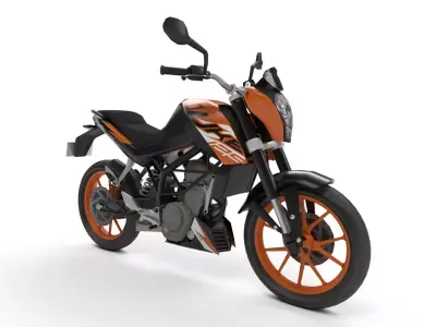 KTM Duke 125 Low-poly 3D model