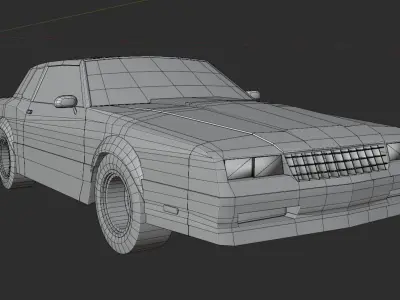 Chevrolet Monte Carlo SS 1986 Low-poly 3D model