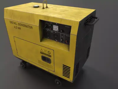 Diesel generator Low-poly 3D model