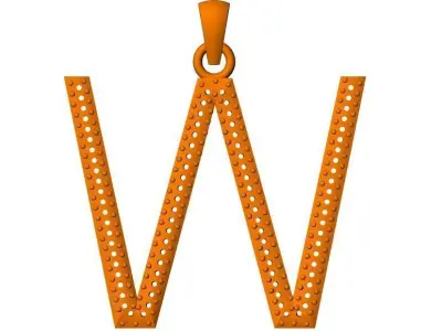 alphabate pendent Free 3D print model