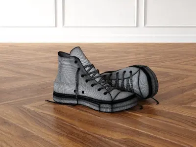 Converse All-Star Shoes Low-poly 3D model