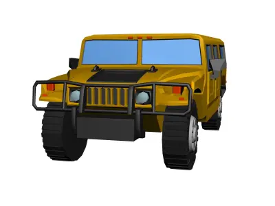 HUMMER H1 Hypercasual Low-poly 3D model