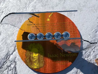 A different Newtons pendulum 3D model
