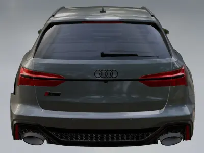 audi RS6 Low-poly 3D model