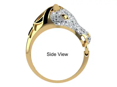 Horse Gents Gold Ring 3D print model